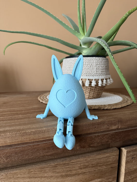 Easter Bunny Egg articulated leg 14cm