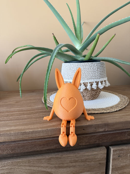 Easter Bunny Egg articulated leg 14cm